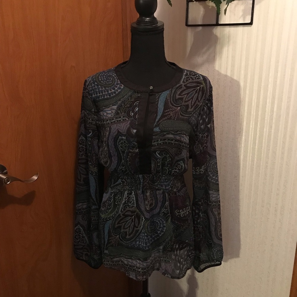 Apt. 9 Paisley Sheer Blouse